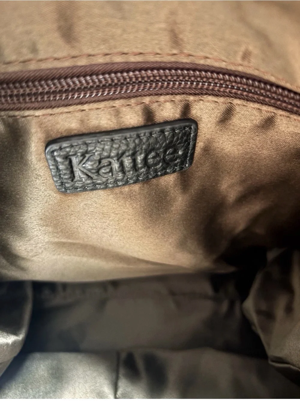 Kattee Women's Black Soft Pebbled Leather Hobo Shoulder Bag — NWT